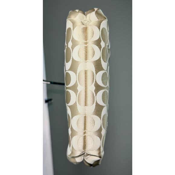 COACH Poppy Signature Crossbody Gold/Khaki Satin – Small Convertible Bag - Picture 3 of 7